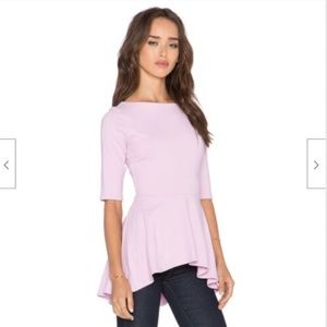 Susana Monaco Low Back Fit & Flare Top Light Pink